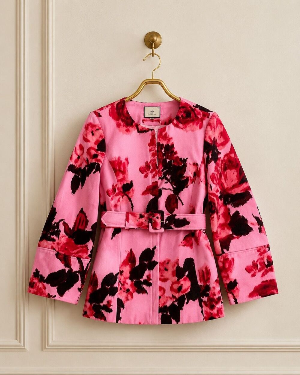 Tuckernuck Cerise Blossom Long Sleeve Rhoda zippered blazer tailored quiet luxur